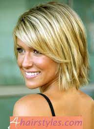 For those with thick and straight hair, a super blunt base line that's layered within is perfect, she says. Pin On Hair