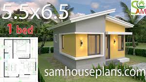 The best simple house floor plans. Small House Design 5 5x6 5 With One Bedroom Shed Roof Samhouseplans