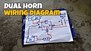 Wiring diagram a wiring diagram shows, as closely as possible, the actual location of all component parts of the device. Dual Horn Wiring Diagram Wiring Tips Youtube