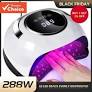 1pc 288w 63 Lamp Beads Dual Light Source Nail Lamp High Power UV Nail Dryer For All Nail Gel Polish, LED Phototherapy Light For Home Salon Nail Art DIY from shopee.com.my