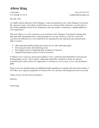 Professional Store Manager Cover Letter Examples Livecareer