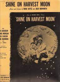 Sheet Music Shine On Harvest Moon Copyr Mcmxli Vintage Sheet Music Old Sheet Music Harvest Moon