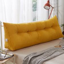 Enjoy free shipping on most stuff, even big stuff. 59inch Long Wedge Pillow Bedside Cushion Triangle Sofa Cushion Pillow Large Backrest Waist For Reading And Resting Bedroom Living Room Office Orange Yellow Grey Blue Walmart Com Walmart Com