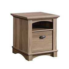 Buy furnituremaxx accent cocktail coffee table with open drawer: Sauder Harbor View Side Table Salt Oak Finish Beachfront Decor