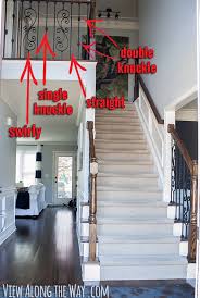 How tall is a handrail with iron balusters? How To Install Iron Balusters View Along The Way