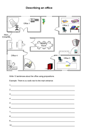 Preposition Worksheets Describing An Office Preposition Worksheets Prepositions Worksheets