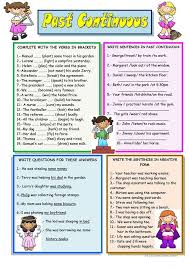 упражнения на Present Simple Present Continuous Past Simple Past Continuous Past Continuous English Esl Worksheets For Distance Learning And Physical Classrooms In 2020 Teaching English Grammar English Teaching Materials English Activities