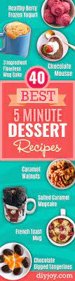 40 Best 5 Minute Dessert Recipes Dessert Recipes Easy Dessert Recipes Quick Desserts