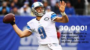 Sign up for the free stathead newsletter and get scores, news and notes in your inbox every day. Detroit Lions Matthew Stafford Fastest Nfl Qb To 30 000 Passing Yards