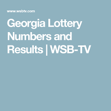 Georgia Lottery Numbers Results