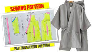 Pola kimono kimono berbentuk seperti huruf t, mirip mantel berlengan panjang dan berkerah. Pecah Pola Piyama Kimono Pattern Making Tutorial Youtube