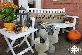 Hang a fall bouquet on the front door. Opulent Cottage Fresh Paint And Another New Burlap Pillow