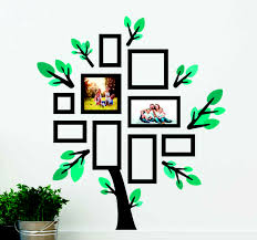 Most family tree charts include a box for each individual and each box is connected to the others to indicate relationships. Family Tree Wall Vinyl Sticker Tenstickers
