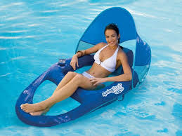 Inflatable Water Recliner Chair Sun Canopy Lake Pool Swimming Float Bed Lounger Pool Lounger Pool Lounge Pool Floats