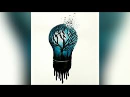 Saatchi art is pleased to offer the drawing, light bulb, by dan lee, sold and originally listed for $395 usd. Creative Drawing Ideas Watercolour Painting Tree Inside A Light Bulb Youtube