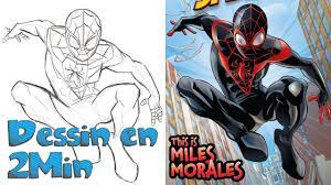 Lui aussi a été mordu par l'araignée de norman osborn, qui a donné à miles des super pouvoirs. Dessin En 2 Min Spiderman Miles Morales Youtube