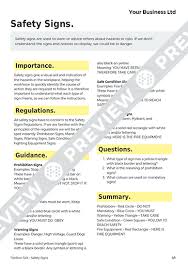There are the obvious reasons why workplace safety should be our priority including: Free Safety Signs Toolbox Talk Template Haspod