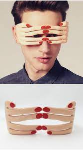 美女之手偷看系 復古太陽眼鏡geek 尖兒貨 modern glass art decoration glass