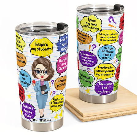 Macorner Personalized Teacher Appreciation Tumbler