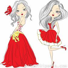 We will work with the armature from the analytical figure drawing class and work on draw through as learned in dynamic sketching class, organizing the clothing into simple easy to use forms using the draw through approach. Cartoon Red Dress Girls Girl Red Dress Cute Cartoon Girl Fashion Drawing Dresses