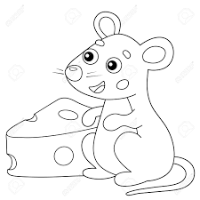Download this adorable dog printable to delight your child. Coloring Page Outline Of Cartoon Mouse With Cheese Animals Coloring Book For Kids Royalty Free Cliparts Vectors And Stock Illustration Image 137937774