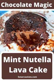 Mint Nutella Lava Cake Your Chocolate Magic 5 Star Cookies Recipe Lava Cakes Nutella Lava Cake Chocolate Dessert Recipes