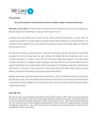 Credit card brands in india. Press Release Sbi Credit Card India