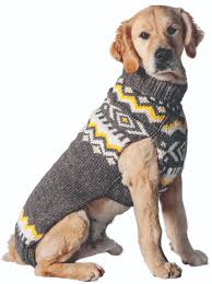 grey nordic wool dog sweater