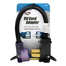 Marinco 1rpc50rv right angle rv electrical adapter 50m/50f in stock. Road Power 09554 90 08 10 3 Gauge 30 50 Amp Rv Adapter Power Cord 18 Inches Walmart Com Walmart Com