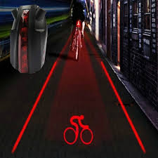 Bicycle lighting is illumination attached to bicycles whose purpose above all is, along with reflectors, to improve the visibility of the bicycle and its rider to other road users under circumstances of poor ambient illumination. Bike Bicycle Intelligent Laser 5 Led Rear Light Cycling Tail Light Piece Specifications Price Quotation Ecvv Industrial Products