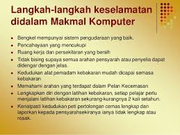 Cara berpakaian juga perlu dititikberatkan bagi menjamin keselamatan pengguna ketika melaksanakan kerja. Keselamatan Dalam Makmal Komputer
