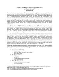 Pdf Adaptasi Dan Mitigasi Dampak Perubahan Iklim Di Riau Indonesia Background Riset 2016