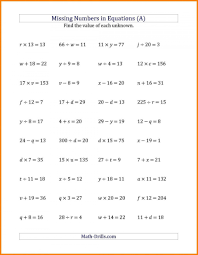 51 Math Worksheets Algebra Grade 6 Gleichungen Mathematik Lernen