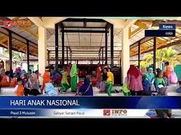 Bocah Paud Rayakan Hari Anak Nasional Pendidikan Senam Anak