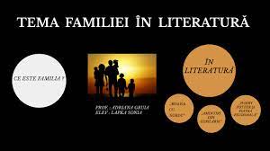 Pentru a exemplifica modul in care tema familiei este tratata in literatura, ne vom opri asupra unor opere ale literaturii romane, care sunt cele. Tema Familiei In LiteraturÄ By Sonia Lapka