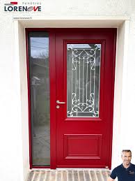 Realisation Porte D Entree Zilten Modele Cormelles Osez La Couleur Pour Votre Entree Avec Une Large G Porte D Entree Rouge Portes Porte Aluminium