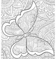 Vector coloring of a butterfly on a background of mandalas for children and adults. Mandala Coloring Book Insects Vector Images Over 150