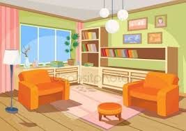 Modern interiors, buildings, landscape and more. Cartoon Living Room Wild Country Fine Arts
