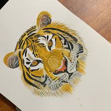 Tiger Arts Art Instagood Instadaily Mohanpreetkaur Drawing Art Lion Sculpture Drawings