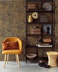 eijffinger behang terra bladeren interieur interieur woonkamer behang woonkamer