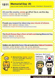 1811 Memorial Day Ii Korean Words Learning Korean Language Learn Korean