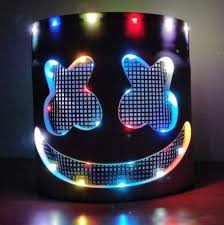 Marshmello Deluxe Rainbow Glow Mask Halloween Etsy Mask Party Halloween Party Props Party Fans