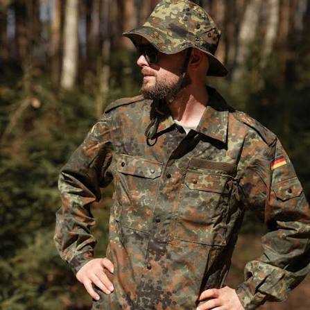 5 Quick Facts About Flecktarn Camo 🔸 Developed by the German army in the  '70s – tested in real combat. 🔸 “Flecktarn” means “spotted camouflage” in  German. 🔸 Designed for dense European