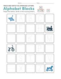 By entering your email you will join our list who get our free weekly newsletter filled with free printable worksheets and educational . Alphabet Blocks Trace The Uppercase Letters Worksheet Education Com