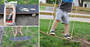 It is really simple and easy to make. How To Make Skateboard Swing Diy Crafts Handimania Skateboard Swing Playset Outdoor Make A Skateboard