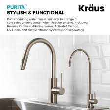 Water filtration faucets are one of the simplest solutions for providing filtered drinking water right in your own kitchen. Kraus Purita Drinking Water Dispenser Beverage Kitchen Faucet Stainless Steel Ff 100sfs Rona