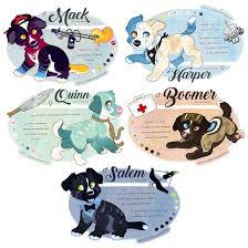 Ocs Fearsome Fivesome By C Chimera Canine Art Puppy Art Mythical Creatures Art