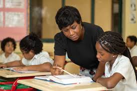 Teacher and students