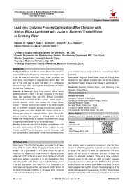 These instruments are very sensitive, and they have to be because they are used in the detection of electromagnetic fields or emfs. Pdf Lead Ions Chelation Process Optimization After Chelation With Ginkgo Biloba Combined With Usage Of Magnetic Treated Water As Drinking Water International Journal Of Medical Research Professionals Vol 3 3 167 74 2017