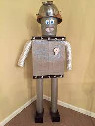 Diy Robot Made From Cardboard Box Dryer Vent Carpet Tubes Tissue Boxes Duct Tape Etc Sonspark Labs Vbs